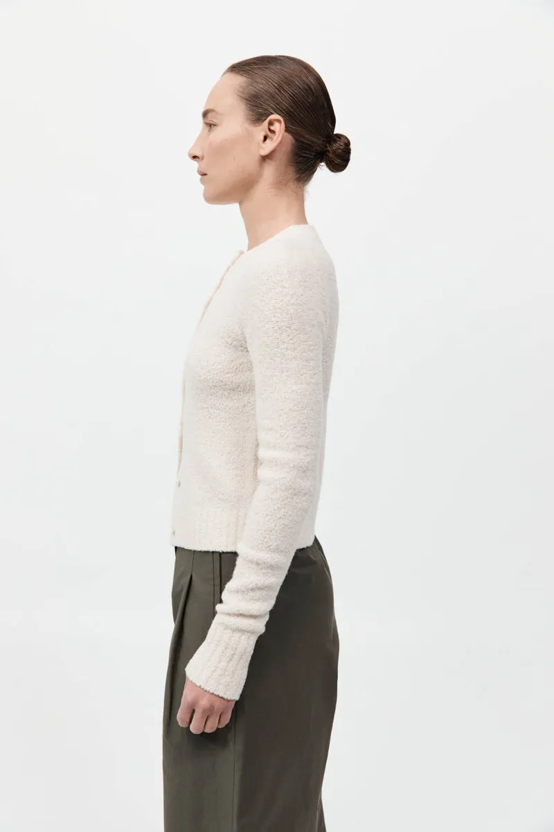 Boucle Wool Cardigan - Off White sold by St. Agni product image thumbnail 4