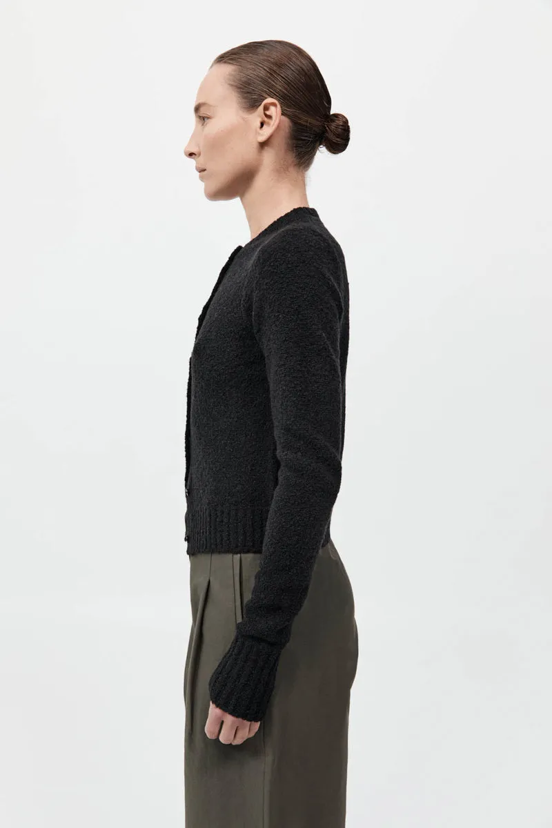 Boucle Wool Cardigan - Black sold by St. Agni product image thumbnail 3