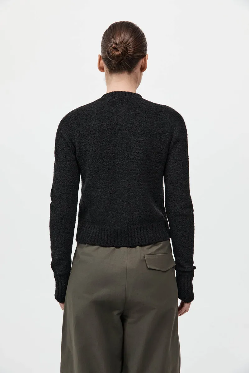 Boucle Wool Cardigan - Black sold by St. Agni product image thumbnail 5