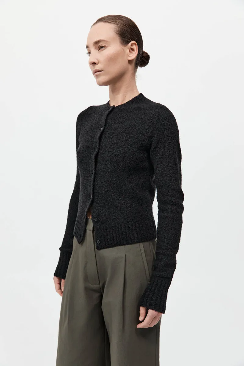 Boucle Wool Cardigan - Black sold by St. Agni product image thumbnail 2
