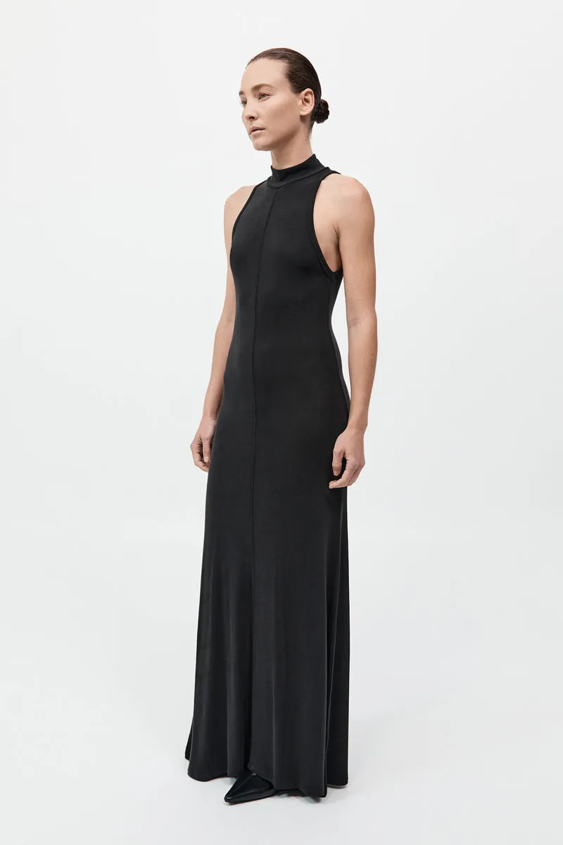 Racer Back Jersey Maxi Dress - Black sold by St. Agni product image thumbnail 3
