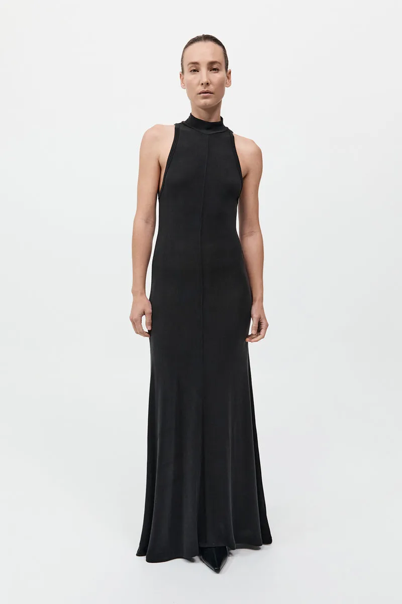 Racer Back Jersey Maxi Dress - Black sold by St. Agni