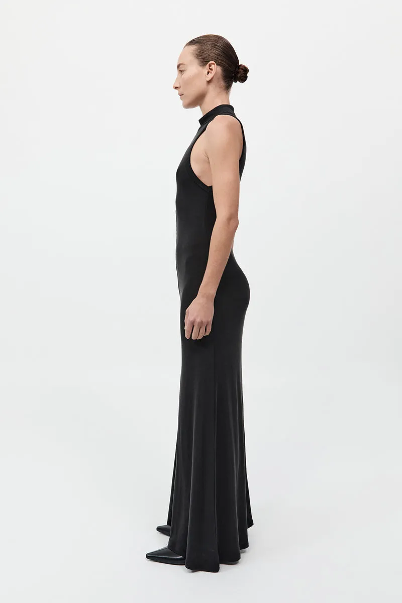 Racer Back Jersey Maxi Dress - Black sold by St. Agni product image thumbnail 5