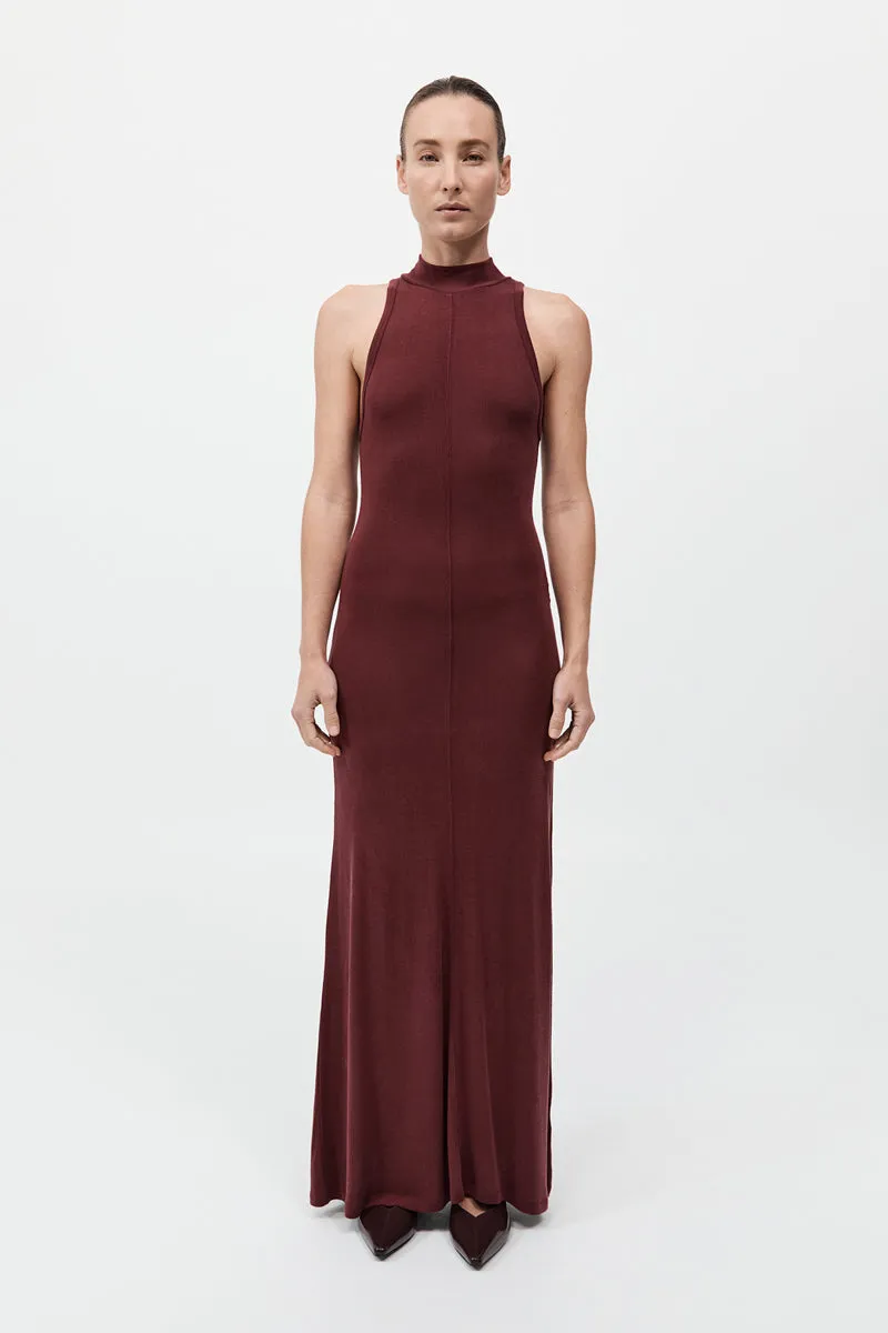 Racer Back Jersey Maxi Dress - Currant sold by St. Agni product image thumbnail 4