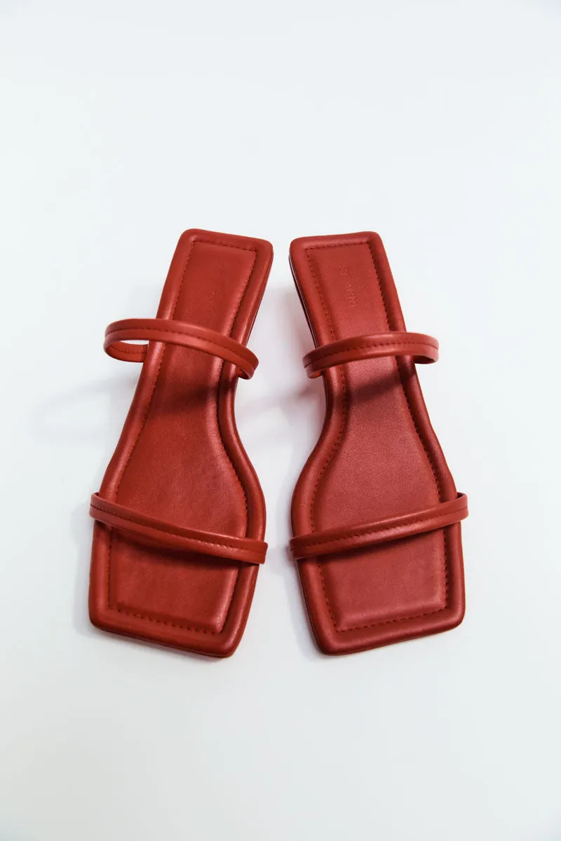 Fine Strap Kitten Heel - Rosso sold by St. Agni product image thumbnail 3