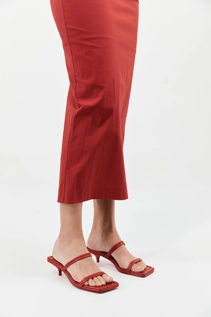 Fine Strap Kitten Heel - Rosso sold by St. Agni product image thumbnail 4