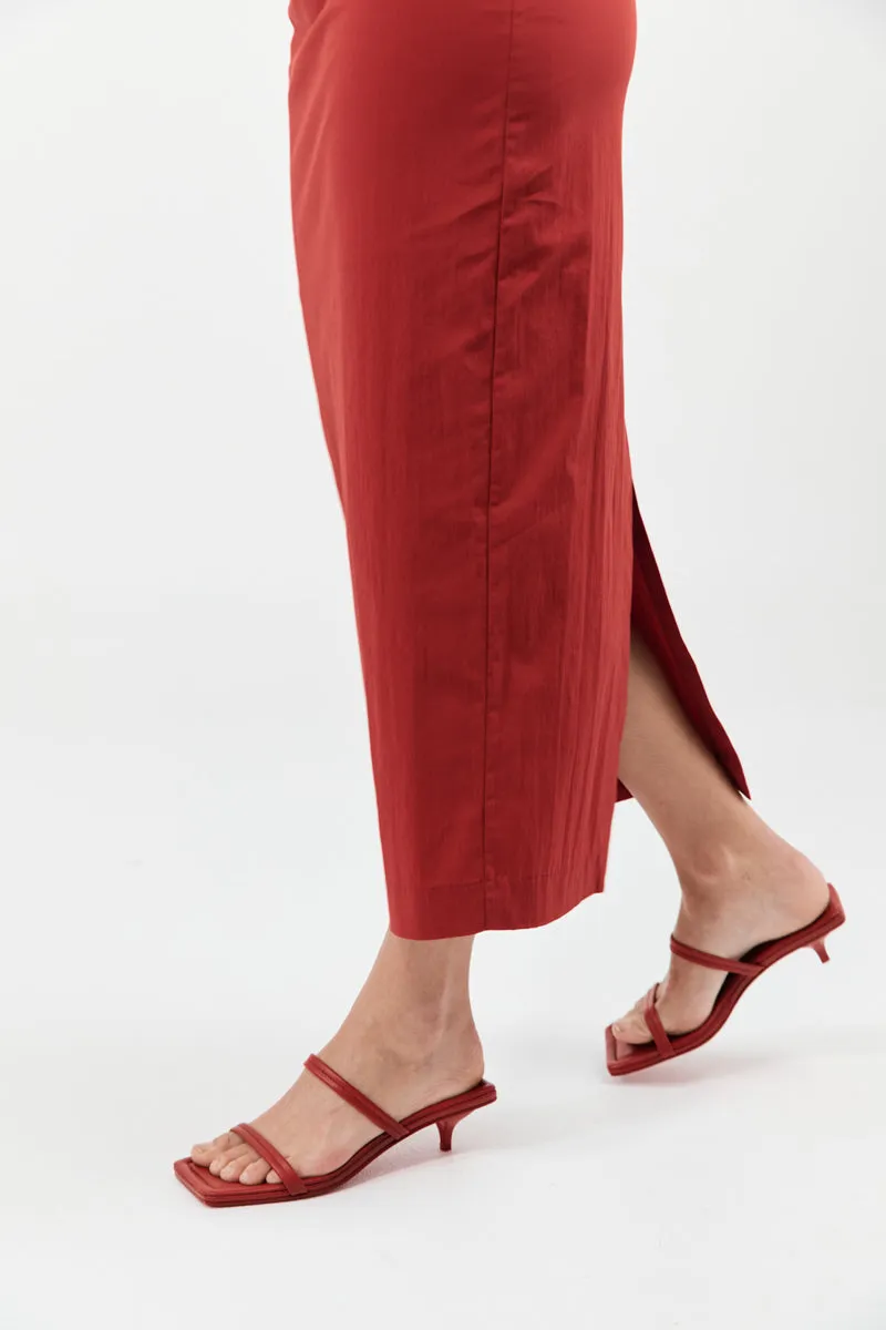 Fine Strap Kitten Heel - Rosso sold by St. Agni product image thumbnail 2