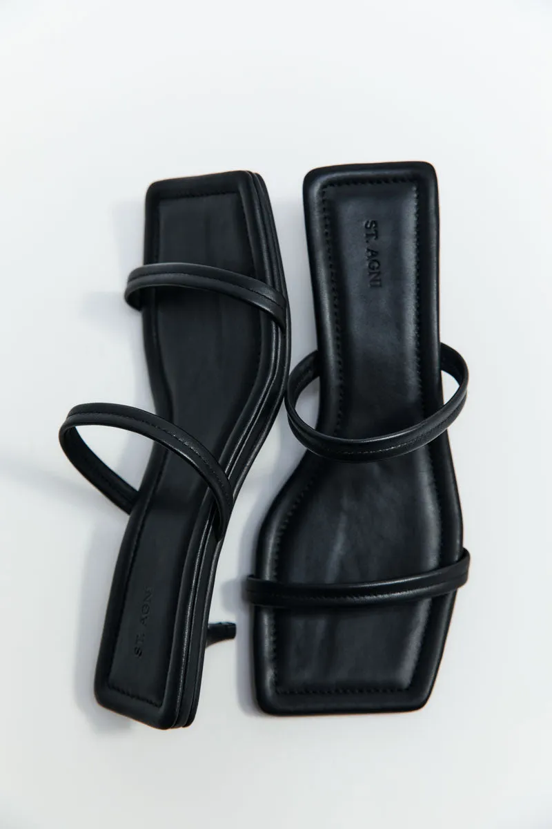 Fine Strap Kitten Heel - Black sold by St. Agni product image thumbnail 3