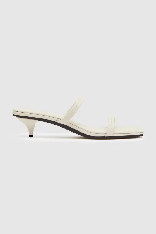 Fine Strap Kitten Heel - Creme sold by St. Agni