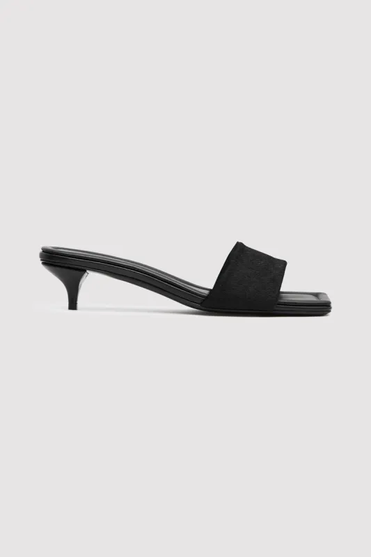 Pony Hair Minimal Heel - Black made by St. Agni