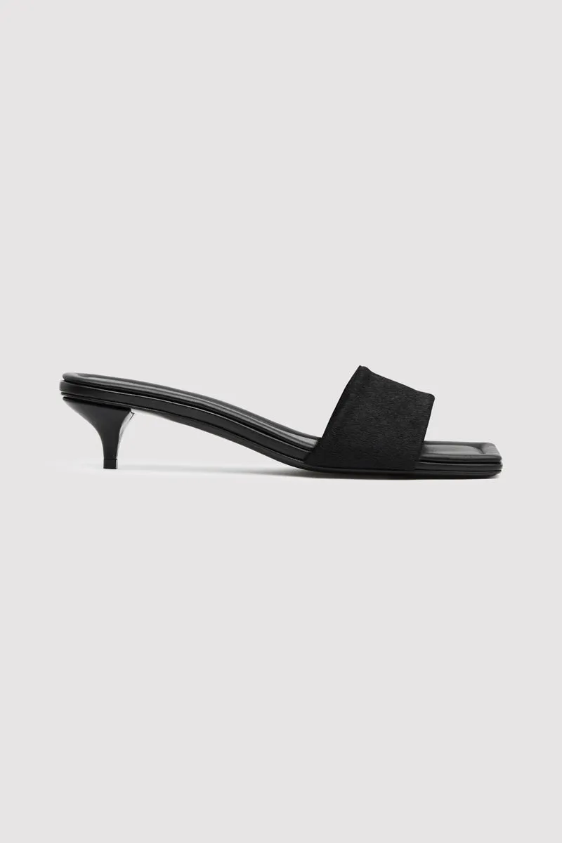 Pony Hair Minimal Heel - Black sold by St. Agni