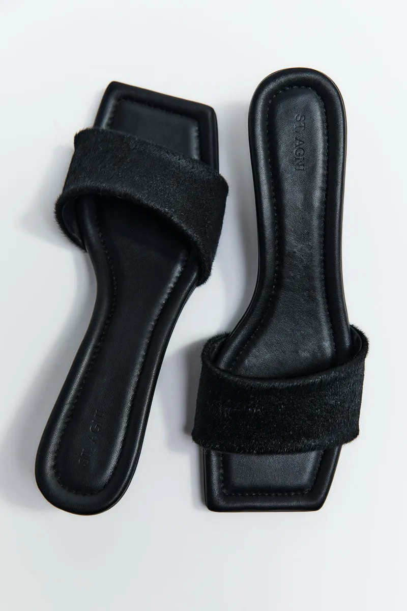 Pony Hair Minimal Heel - Black sold by St. Agni product image thumbnail 3