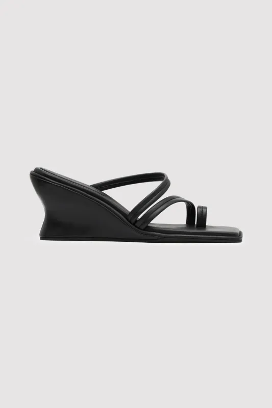 Soft Strap Contour Wedge - Black sold by St. Agni