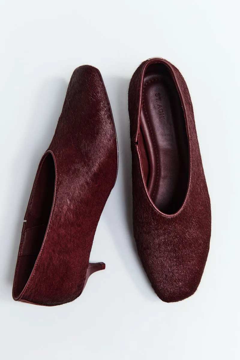 Pony Hair Glove Heel - Plum sold by St. Agni product image thumbnail 3