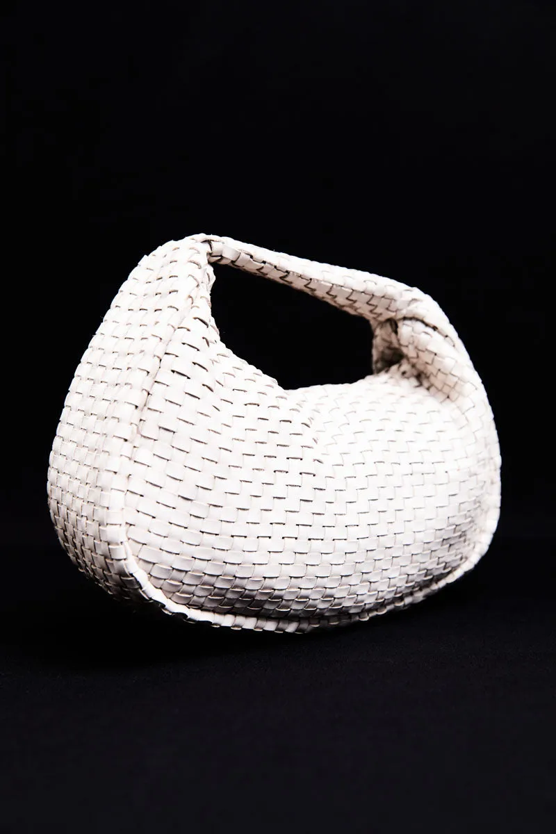 Lattice Weave Mini Bon Bon Bag - Creme sold by St. Agni product image thumbnail 2