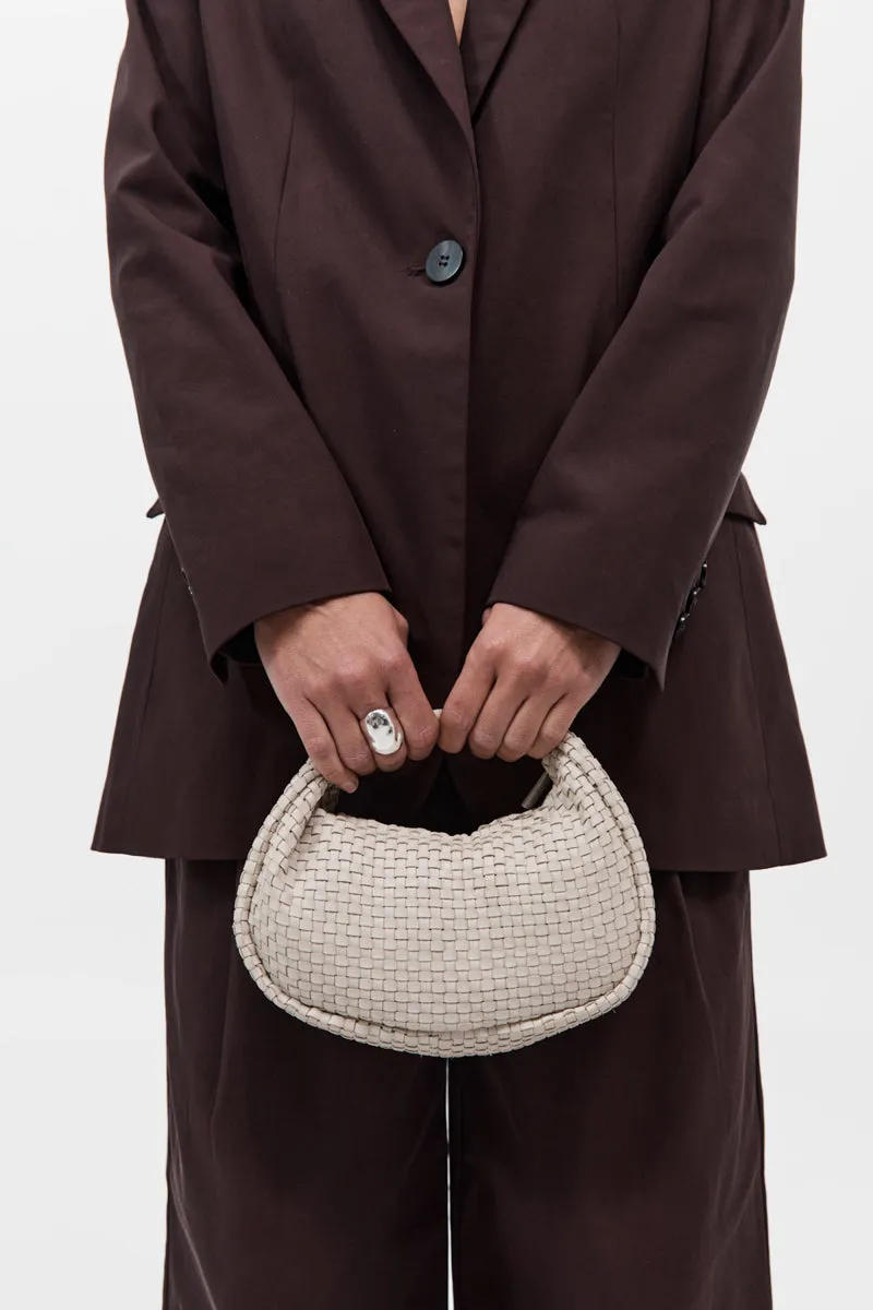 Lattice Weave Mini Bon Bon Bag - Creme sold by St. Agni product image thumbnail 4