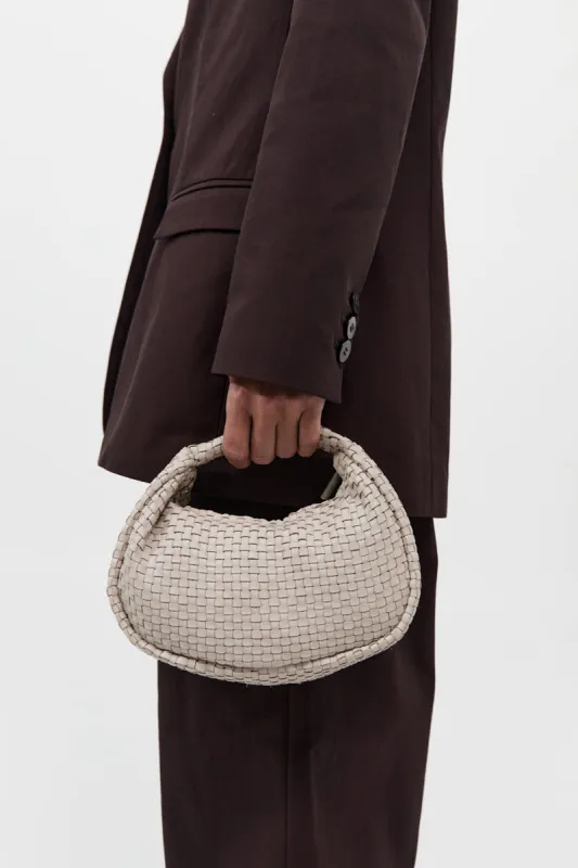 Lattice Weave Mini Bon Bon Bag - Creme sold by St. Agni
