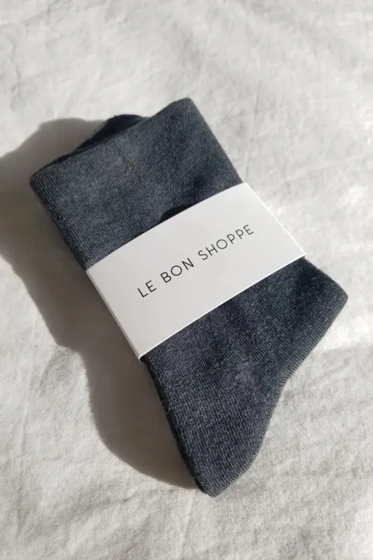 Sneaker Socks By Le Bon - Heather Black sold by St. Agni