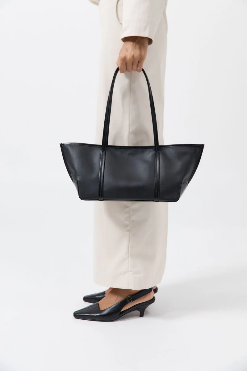 Slim Bateau Tote - Black sold by St. Agni