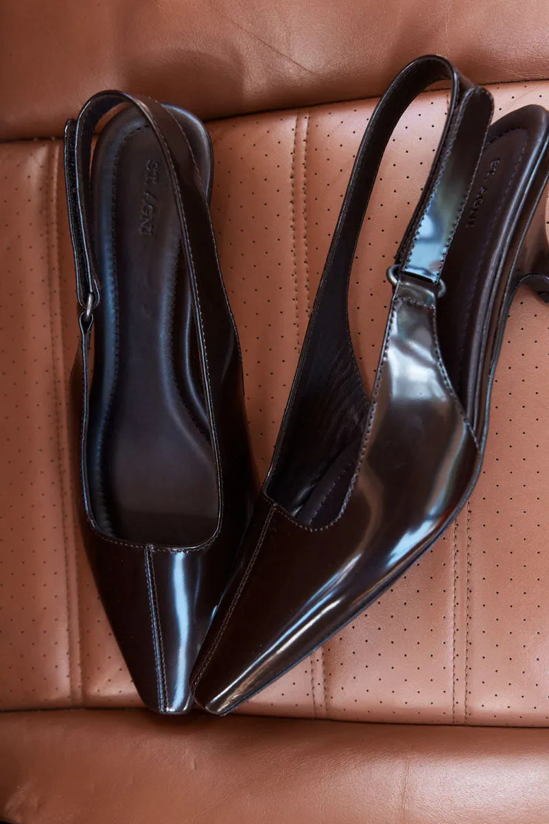 Utility Sling Back Heel - Coffee sold by St. Agni product image thumbnail 3