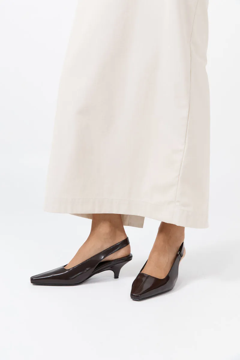 Utility Sling Back Heel - Coffee sold by St. Agni product image thumbnail 5