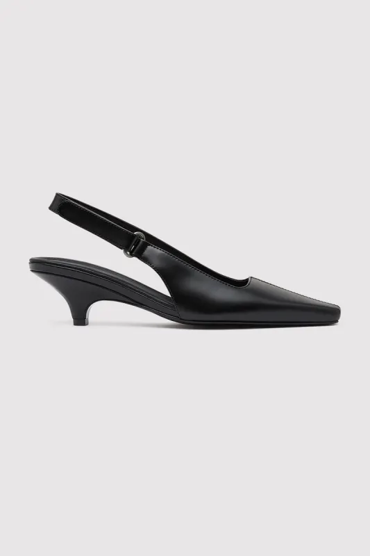 Utility Sling Back Heel - Black sold by St. Agni