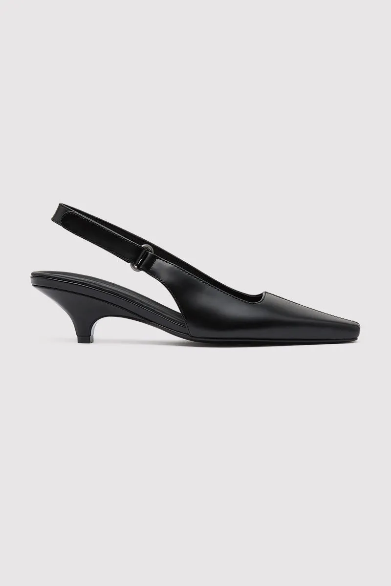 Utility Sling Back Heel - Black sold by St. Agni