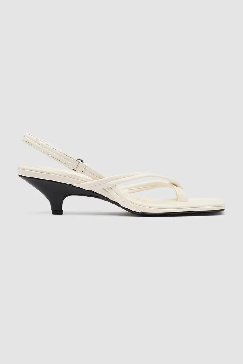 Cross Detail Heel - Off White sold by St. Agni
