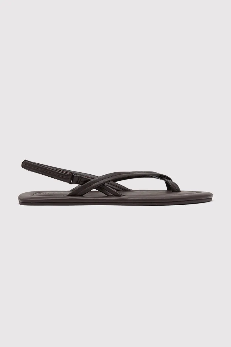 Cross Detail Sandal - Coffee sold by St. Agni