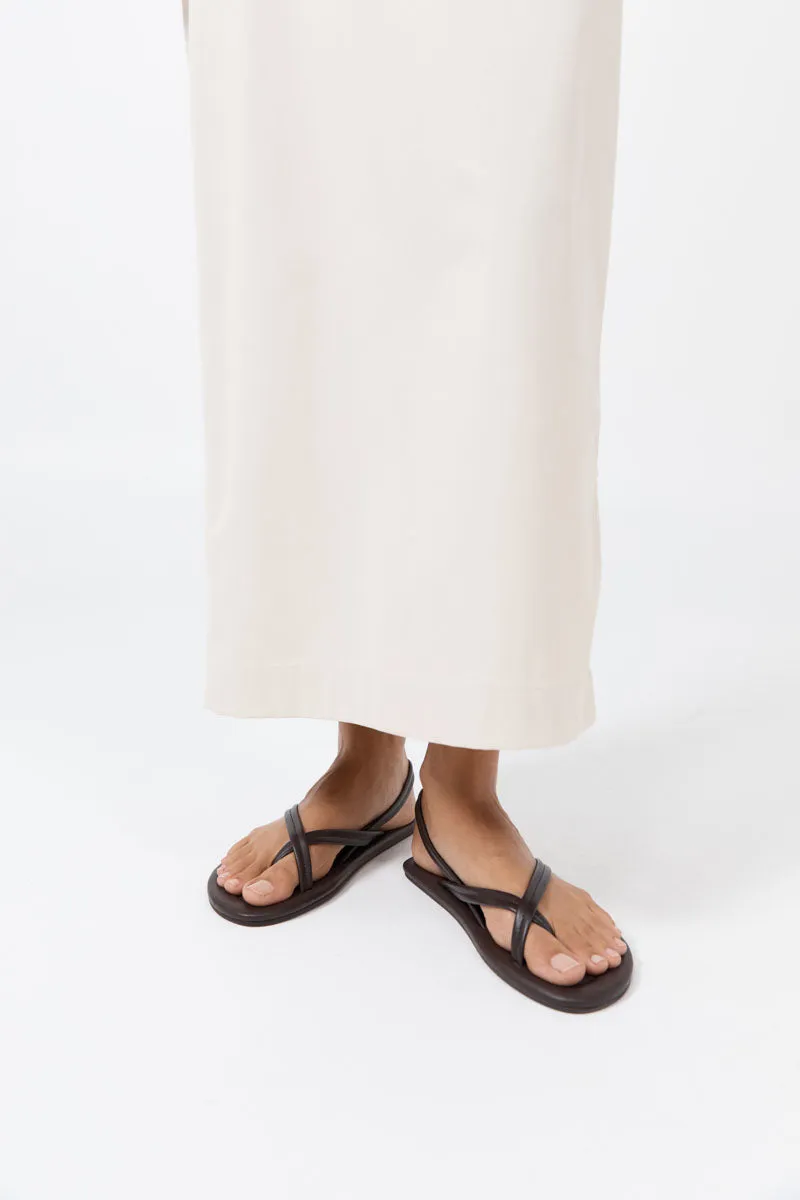 Cross Detail Sandal - Coffee sold by St. Agni product image thumbnail 3