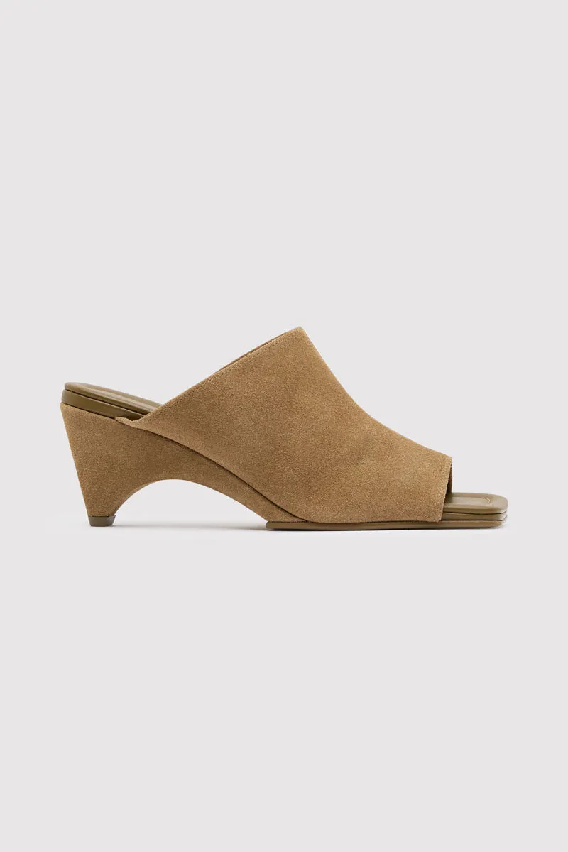 Suede Arc Wedge - Oak sold by St. Agni