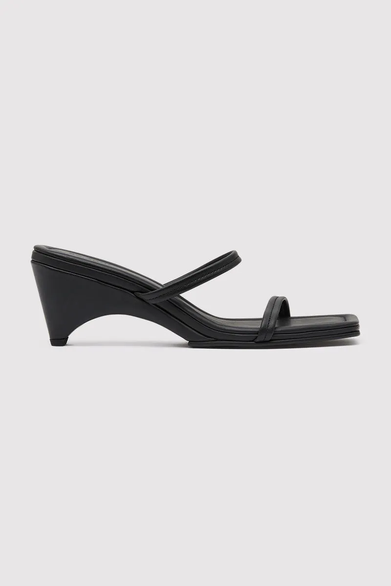 Double Strap Arc Wedge - Black sold by St. Agni