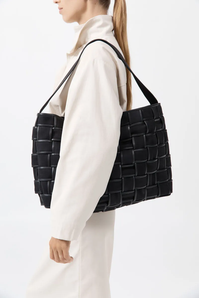 Border Woven Large Tote - Black sold by St. Agni product image thumbnail 2