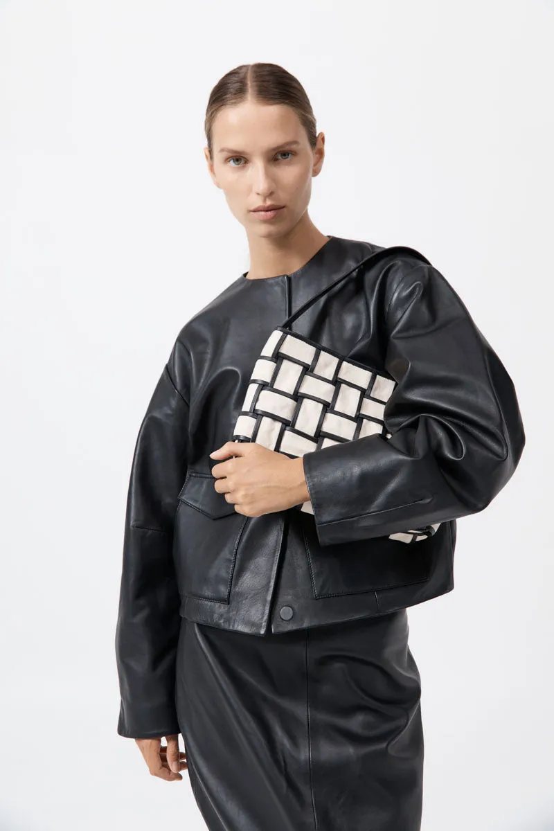 Border Woven Mini Tote - Canvas sold by St. Agni product image thumbnail 2