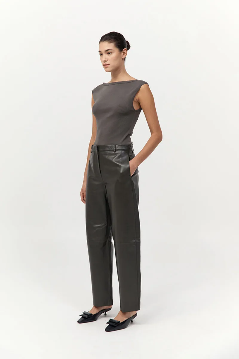 Leather Balloon Pants - Khaki sold by St. Agni product image thumbnail 2