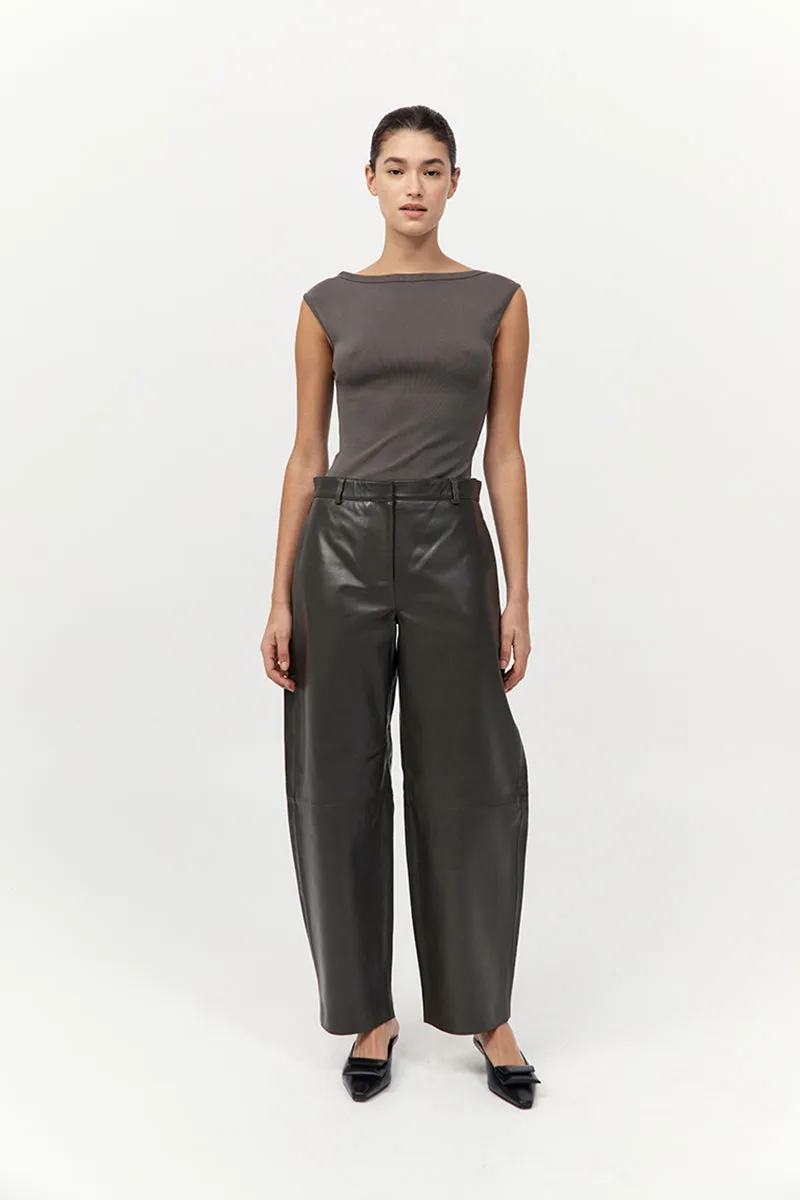 Leather Balloon Pants - Khaki sold by St. Agni