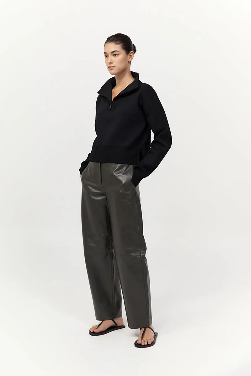 Leather Balloon Pants - Khaki sold by St. Agni product image thumbnail 4