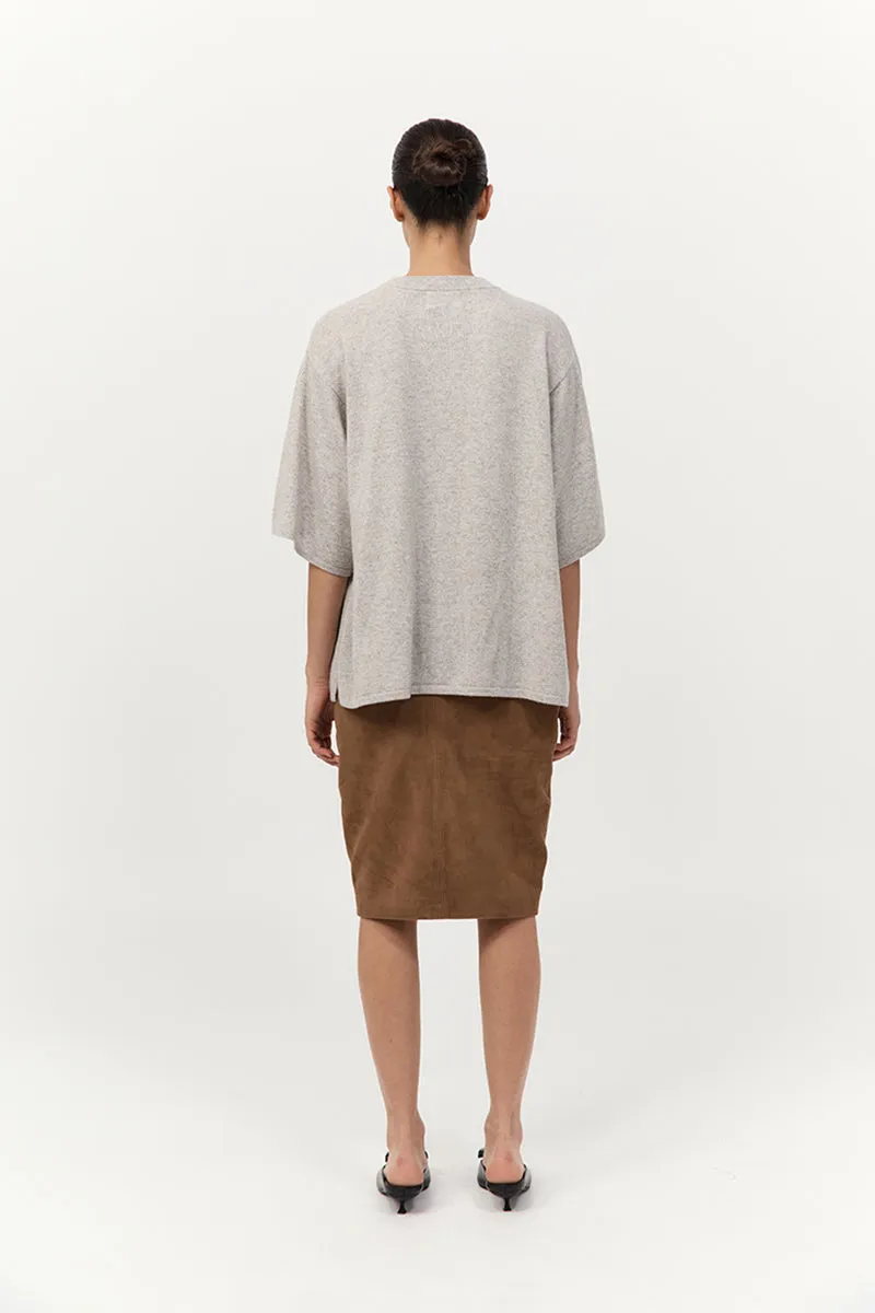 Cashmere Copain Tee - Grey Marle sold by St. Agni product image thumbnail 4