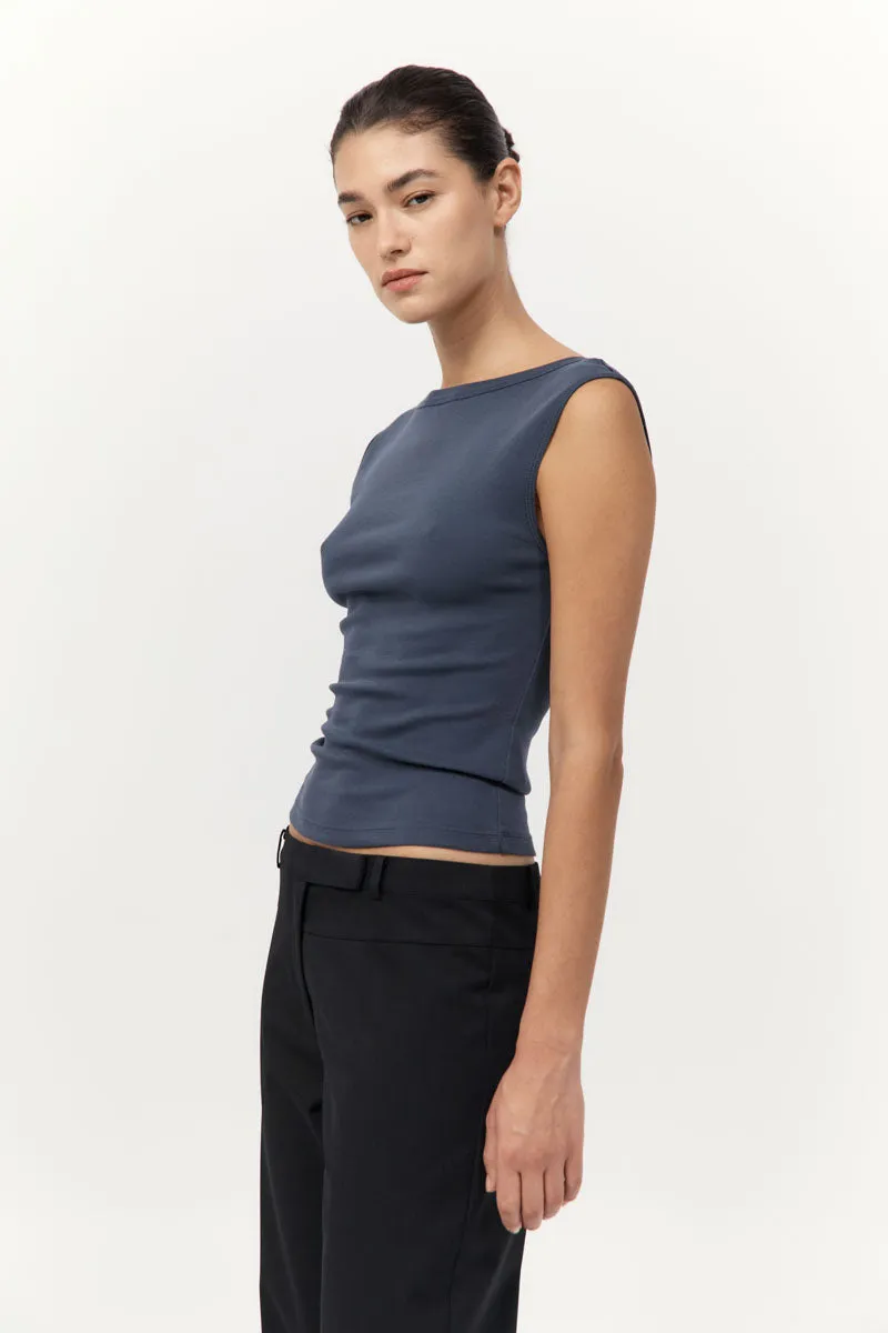 Organic Cotton Ballerina Top - Storm sold by St. Agni product image thumbnail 5