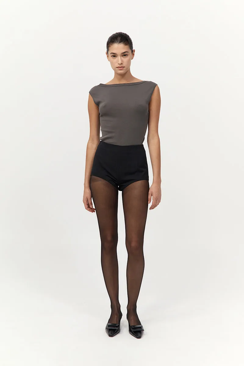 Organic Cotton Ballerina Top - Khaki sold by St. Agni product image thumbnail 4