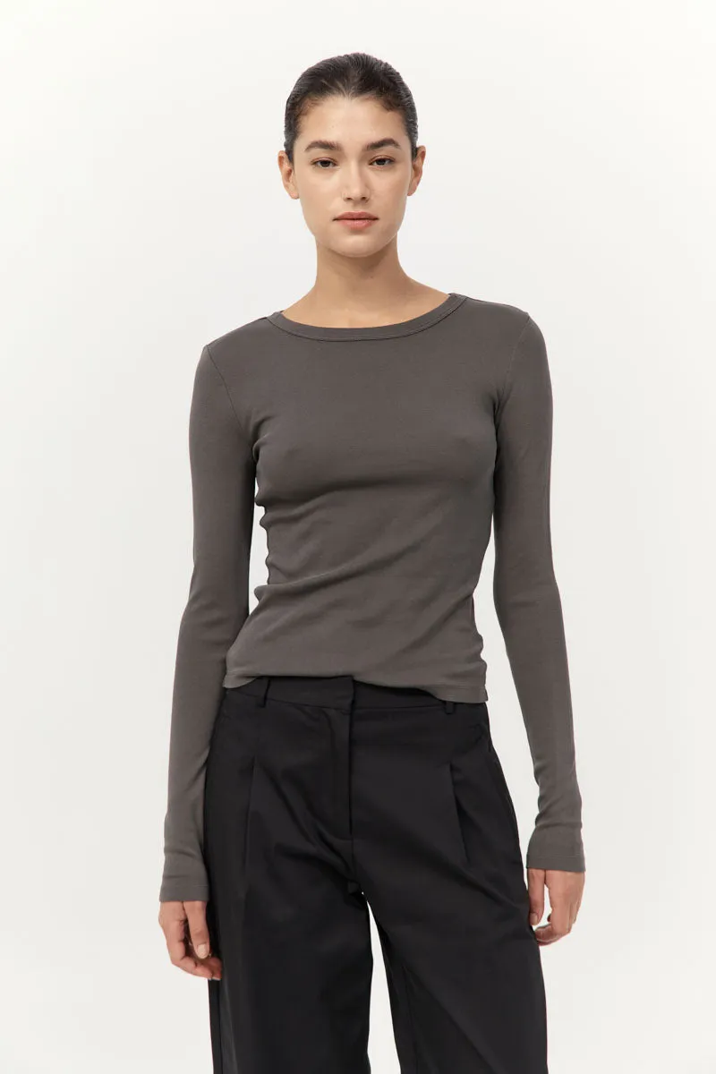 Organic Cotton Long Sleeve Top - Khaki sold by St. Agni