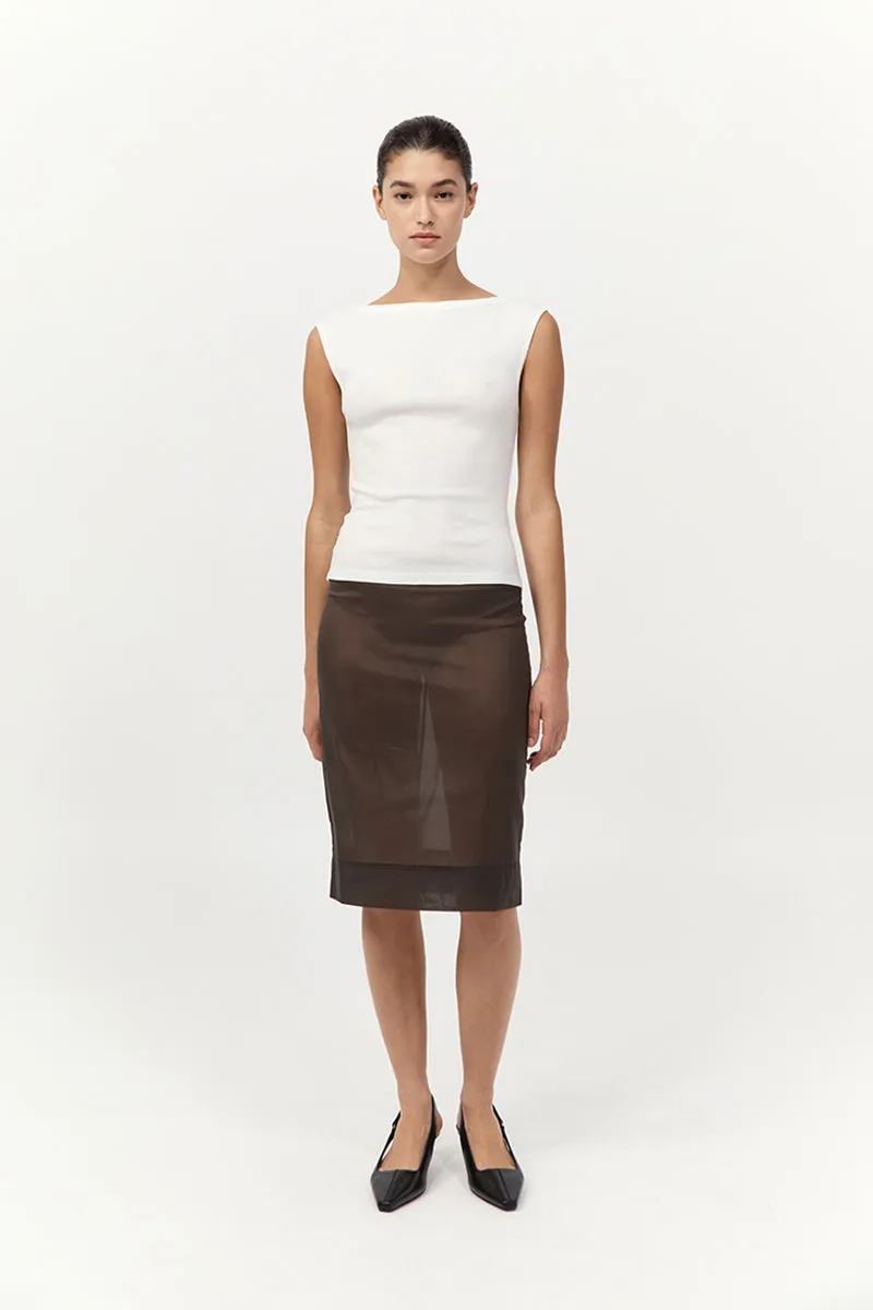 Transparent Skirt - Black Olive sold by St. Agni