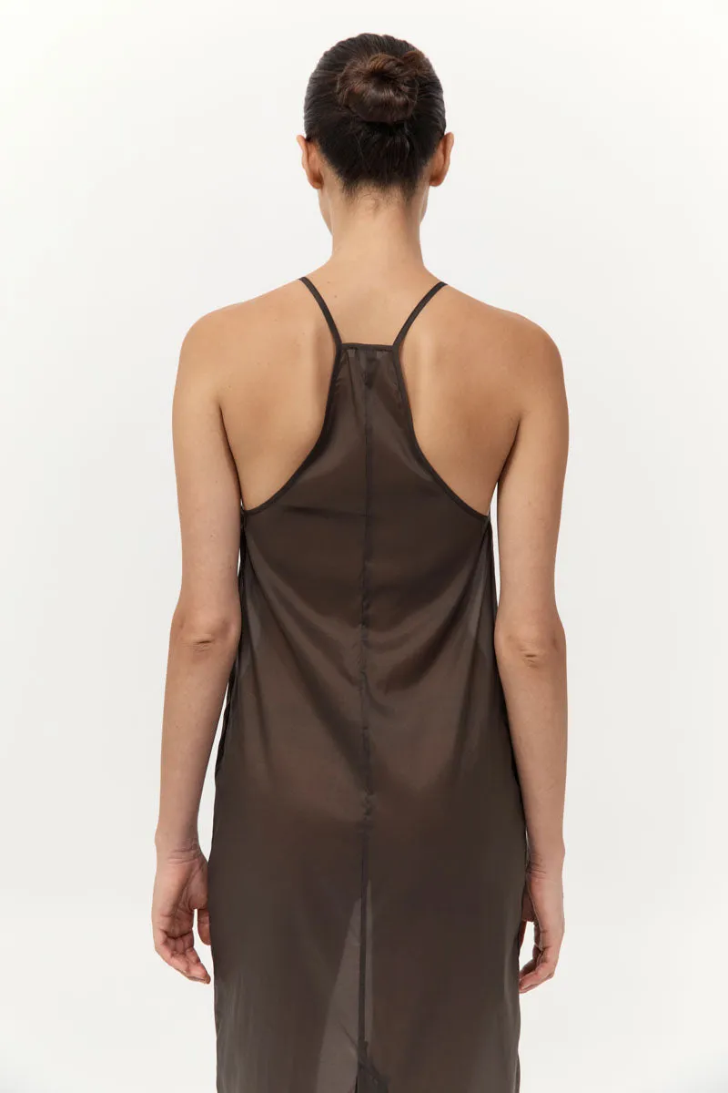 Transparent Column Dress - Black Olive sold by St. Agni product image thumbnail 5