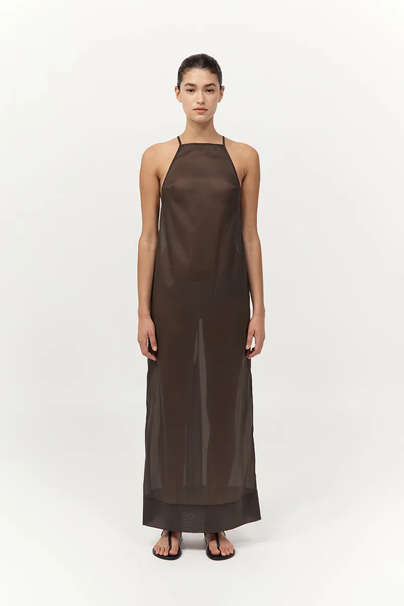 Transparent Column Dress - Black Olive sold by St. Agni product image thumbnail 3