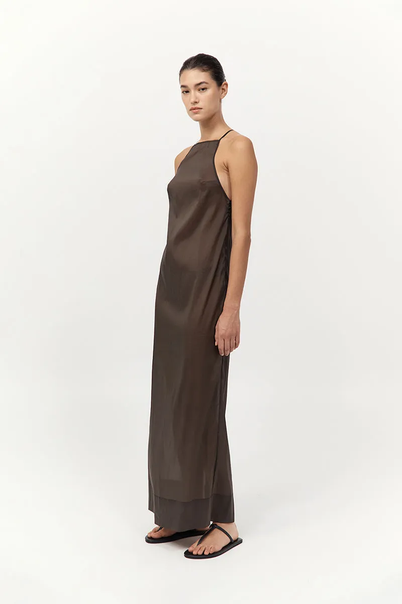 Transparent Column Dress - Black Olive sold by St. Agni product image thumbnail 2