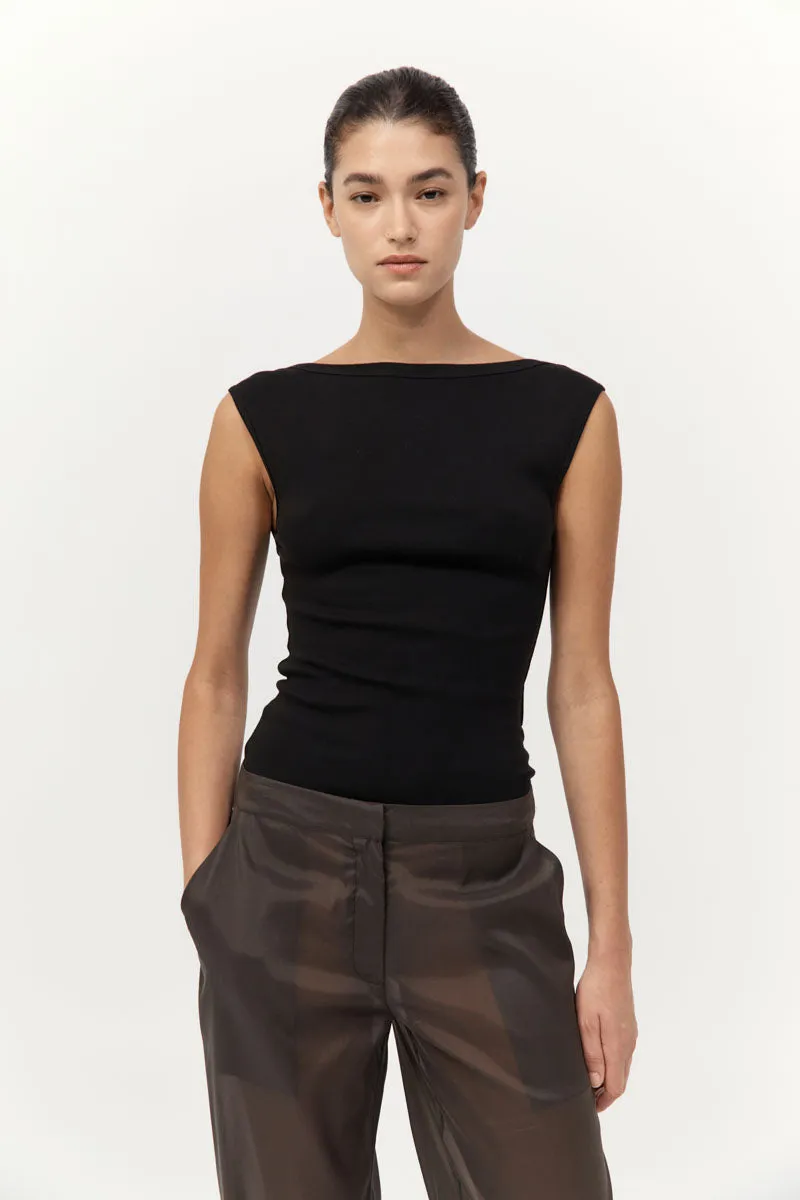 Tailored Transparent Pants - Black Olive sold by St. Agni product image thumbnail 3
