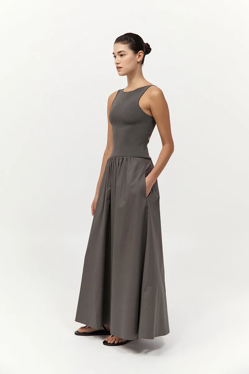 Bateau Cut Out Dress - Khaki sold by St. Agni product image thumbnail 3