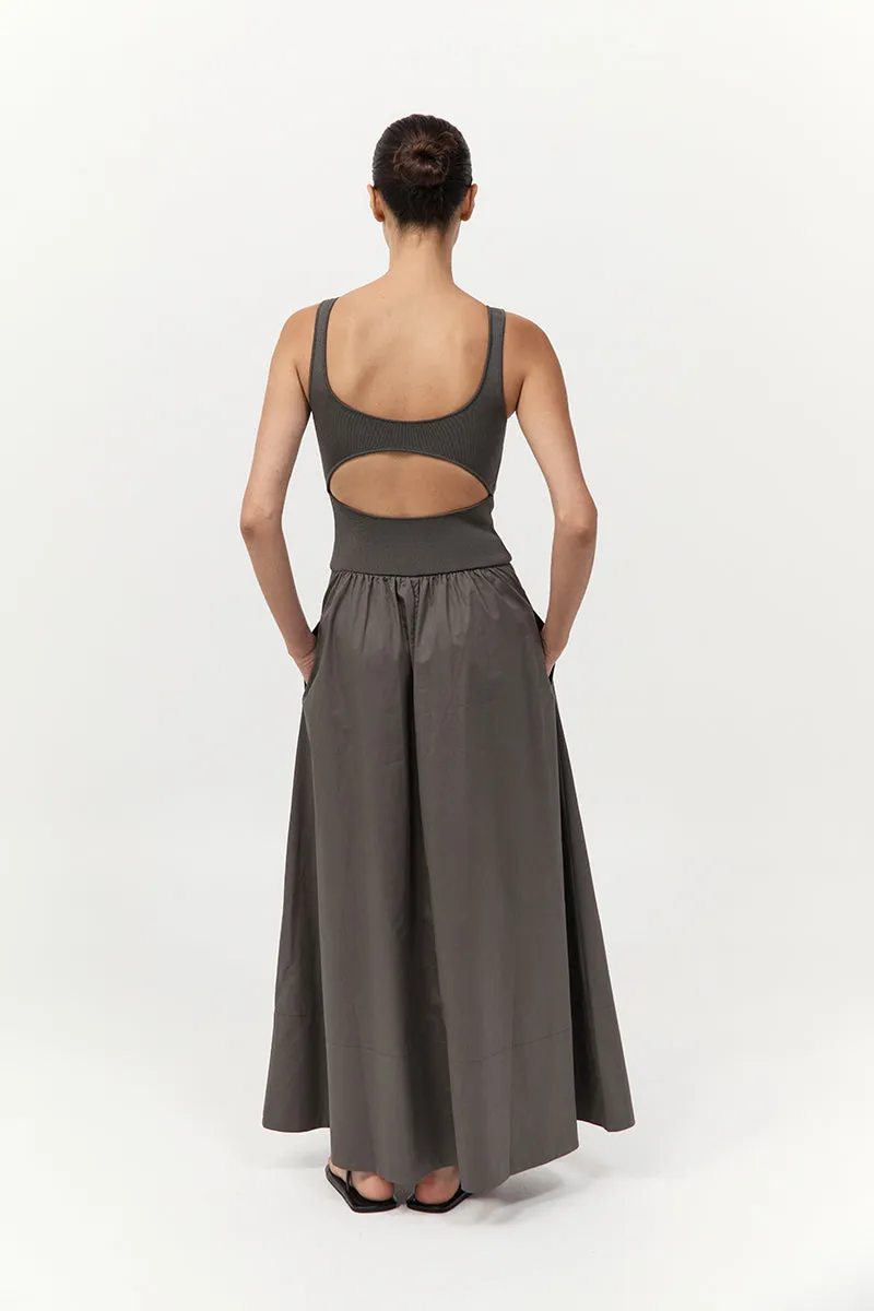 Bateau Cut Out Dress - Khaki sold by St. Agni product image thumbnail 4