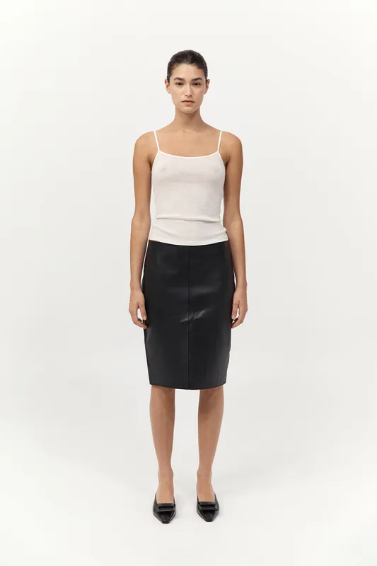 Leather Pencil Skirt - Black sold by St. Agni