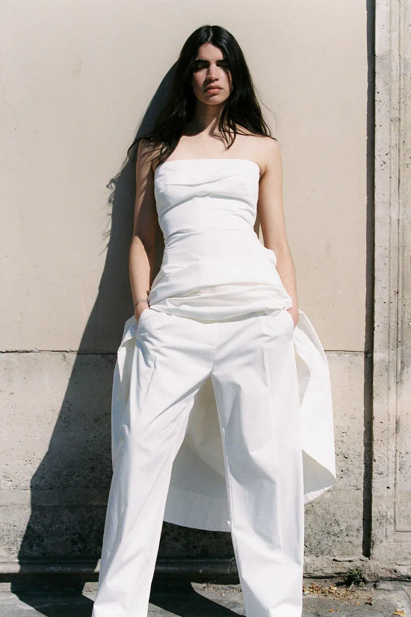 Cotton Barrel Leg Pants - Milk sold by St. Agni product image thumbnail 5